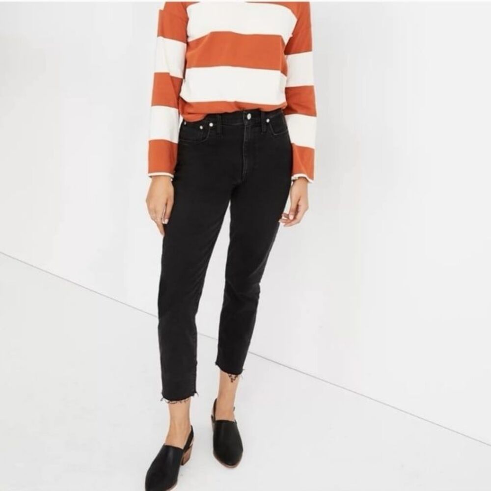 Madewell The Tall High-Rise Slim Crop Boyjean in Lunar Wash Size 26